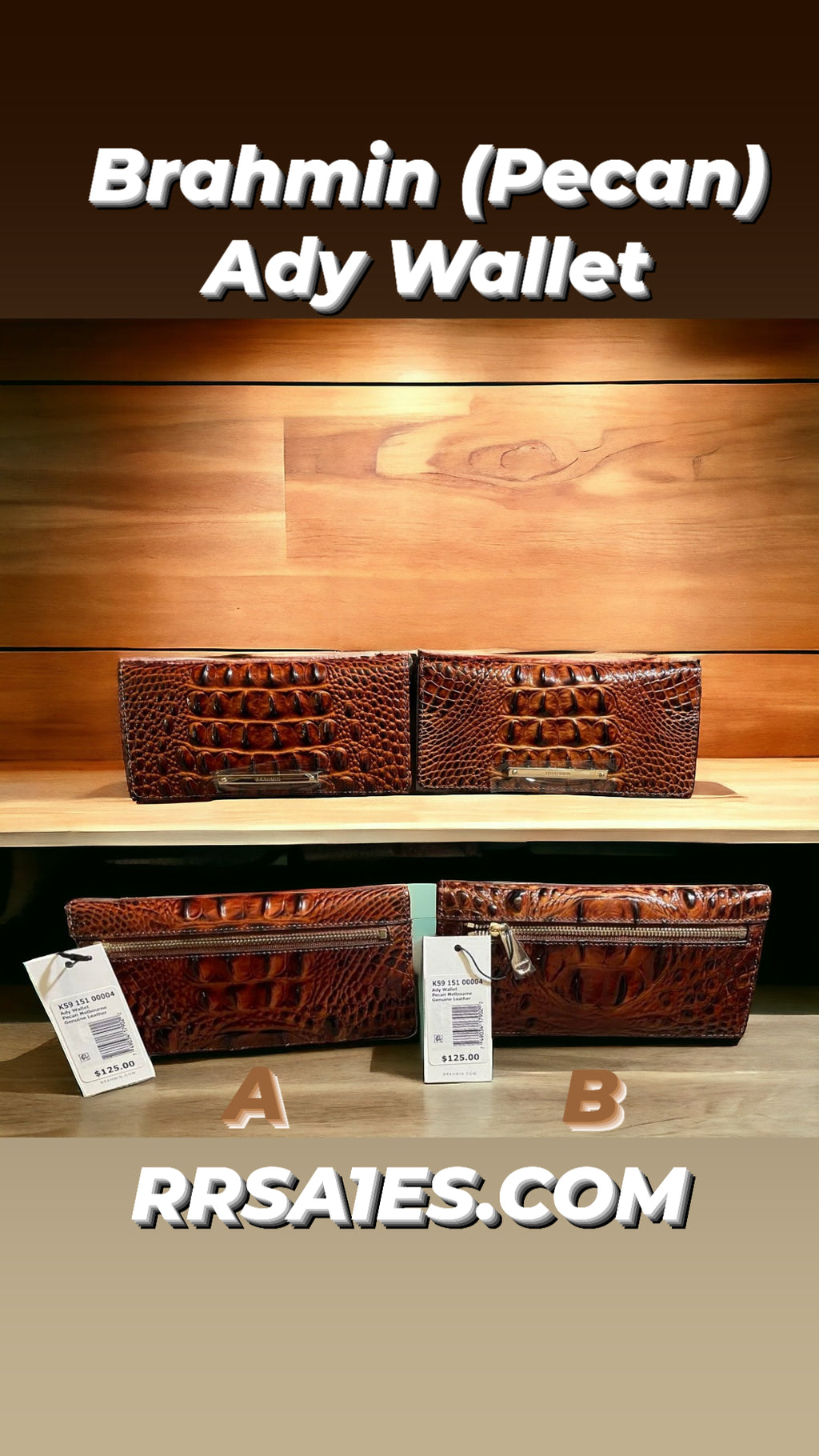 Brahmin Ady Wallet (Pecan) Pattern A Available