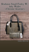 Brahmin LrG Finley W/ Ady Wallet (Chrome Azure)