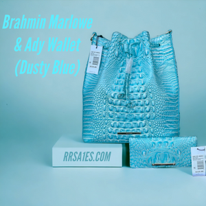 Brahmin Marlowe & Ady Wallet (Dusty Blue)