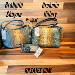 Brahmin Shayna & Hillary Combo and Credit Card Wallet (Bayleaf)