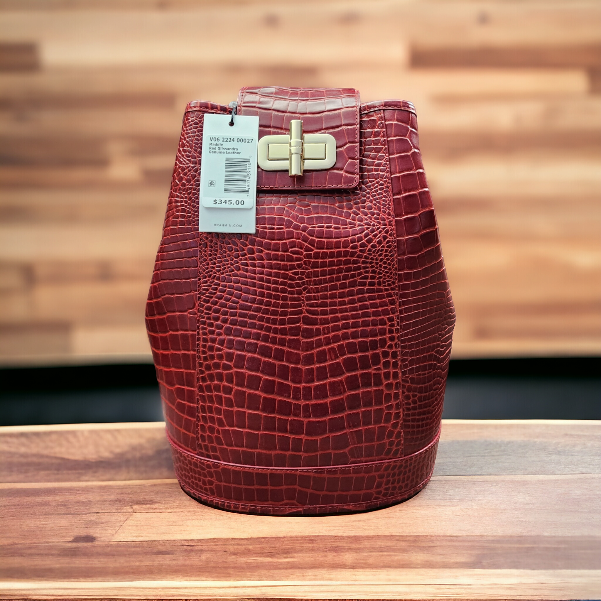 Brahmin Maddie Sling Backpack(Red Glissandro)