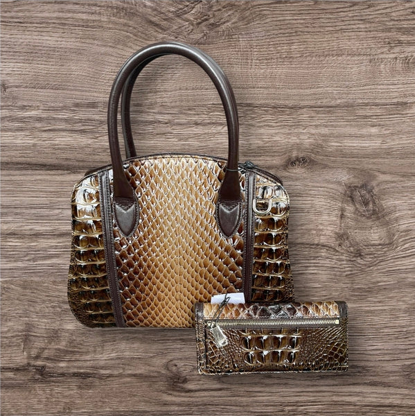 Brahmin Rosetta (Toffee Caldwell) W/ Ady Wallet