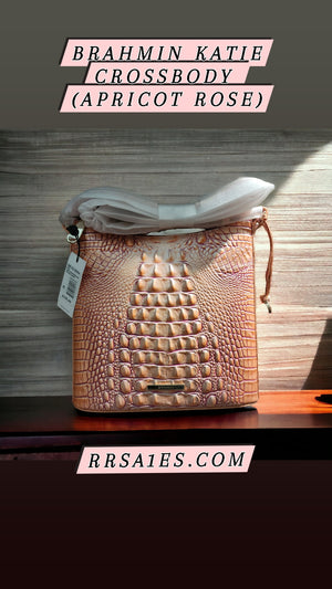 Brahmin Katie Crossbody & Veronica Wallet (Apricot Rose)