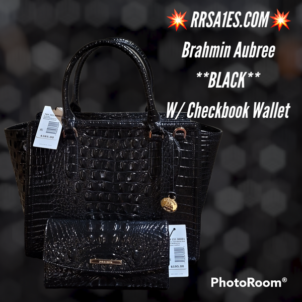 Brahmin Aubree (BLACK) W CheckBook