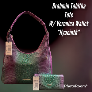 Brahmin Tabitha Tote W/Veronica Wallet (Hyacinth)