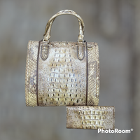 Brahmin Caroline (Cashew) Tote W/ Veronica Wallet