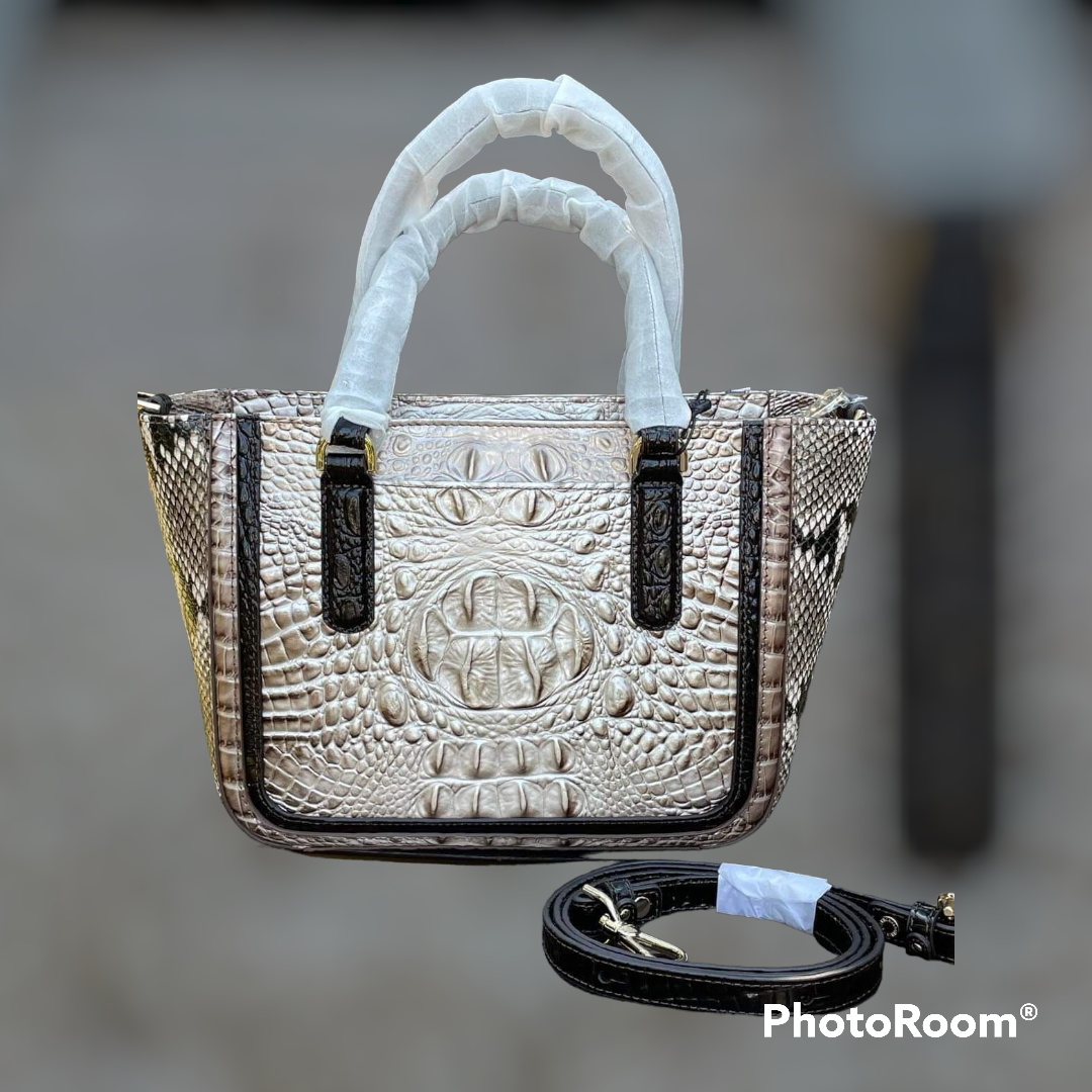 Brahmin SmL Ashlee Tote (Alabaster Fontaine)