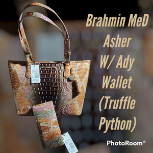 Brahmin MED Asher W/Ady Wallet (Truffle Python)