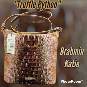 Brahmin Katie Crossbody (Truffle Python)