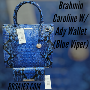 Brahmin Caroline W/ Ady Wallet (Blue Viper)