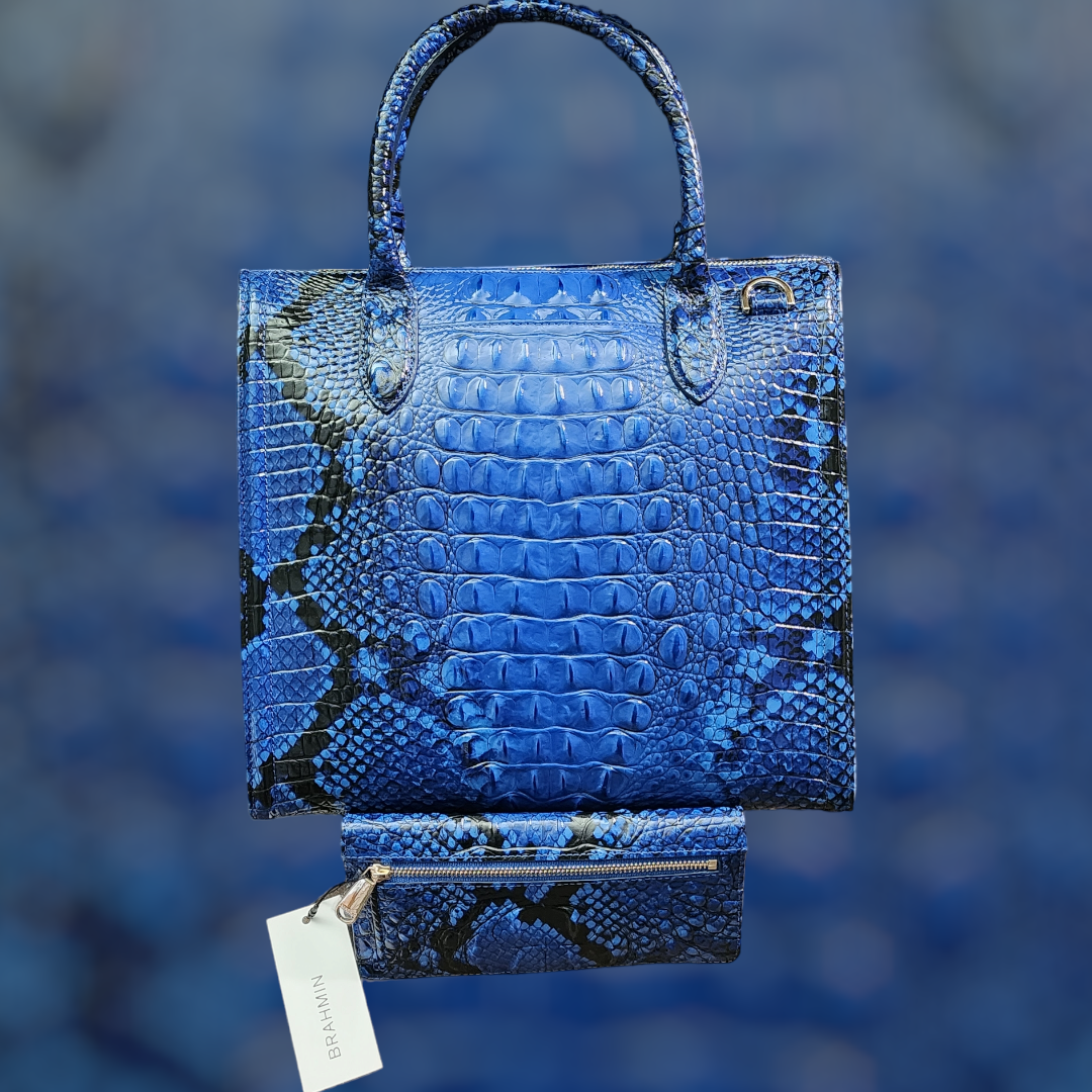 Brahmin Caroline W/ Ady Wallet (Blue Viper)