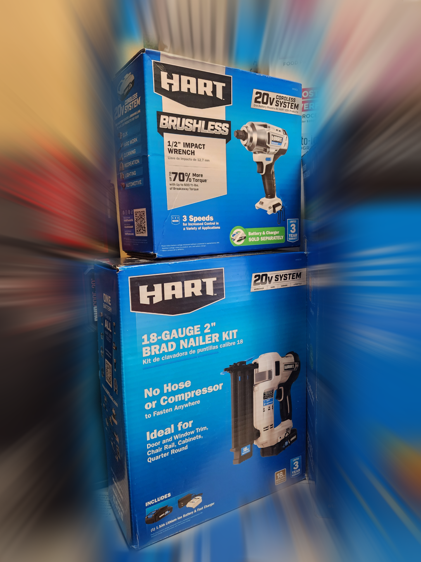 Hart 18Gauge 2" Brad Nailer W ½ Impact Wrench